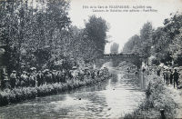 Fête de la Gare de VILLEPARISIS - 14 Juillet 1924 <br:/>Concours de Nataion (600 mètres) - Pont-Mitry